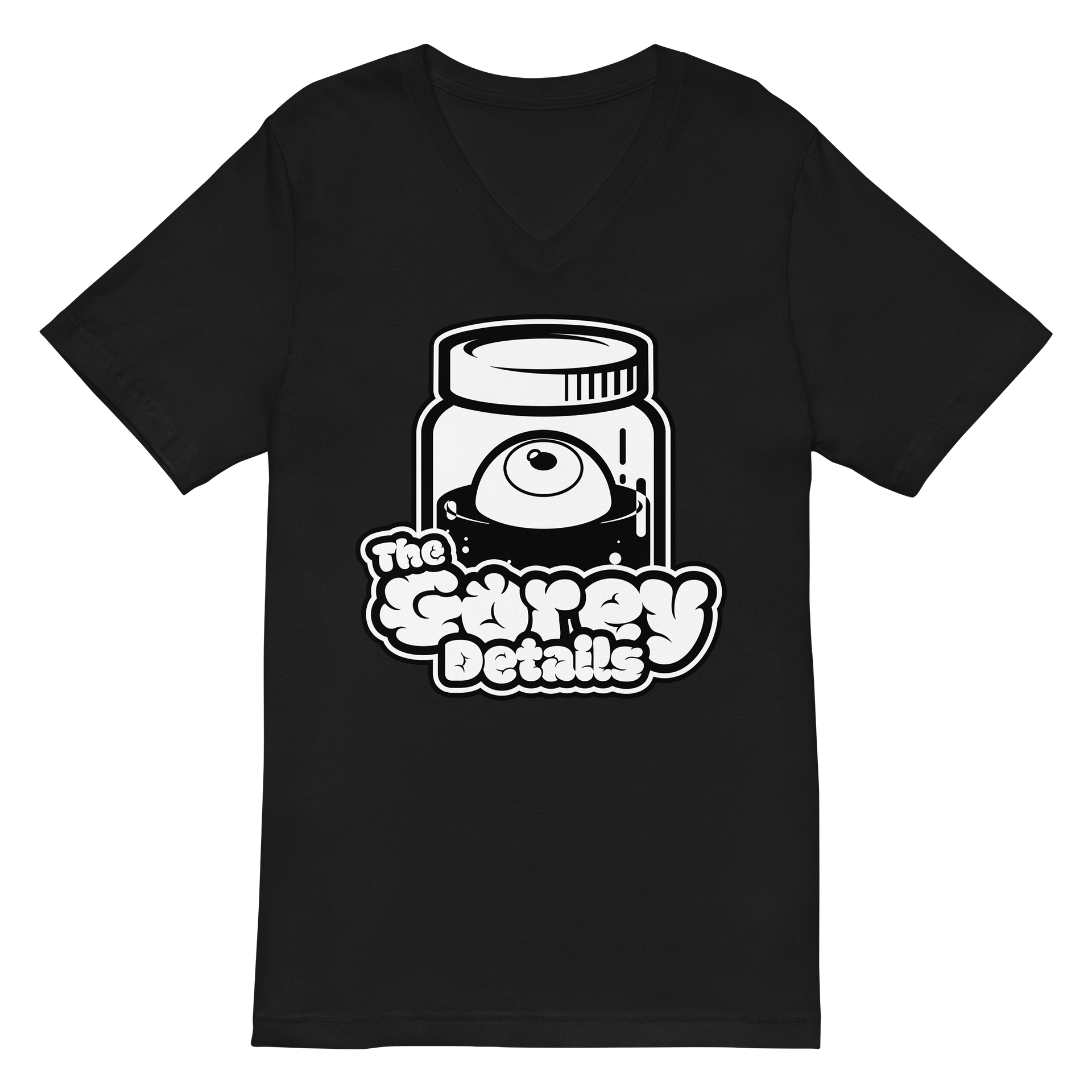 Full Logo B+W - Bella+Canvas Short Sleeve V-Neck Jersey T-Shirt product image (3)
