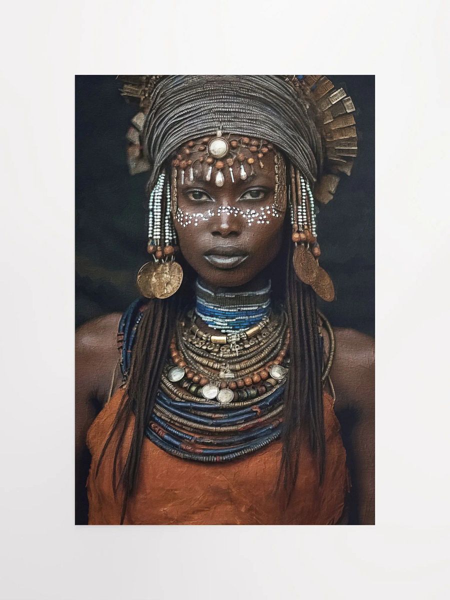 African Woman in Traditional Head Dress, Multi-Colored Jewelry Poster Print, Unframed product image (5)
