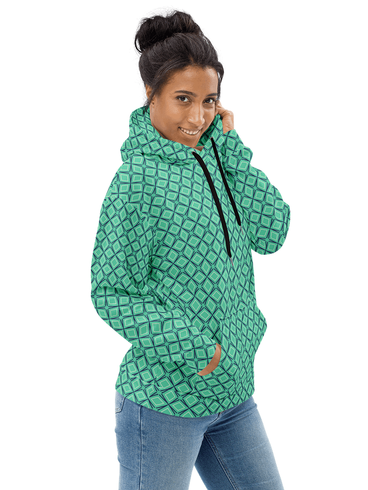 Geometric Illusion Allover Print Hoodie for Men and Women product image (2)