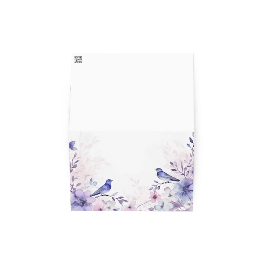 All-Occasion Greeting Card: Watercolor Birds and Florals product image (2)