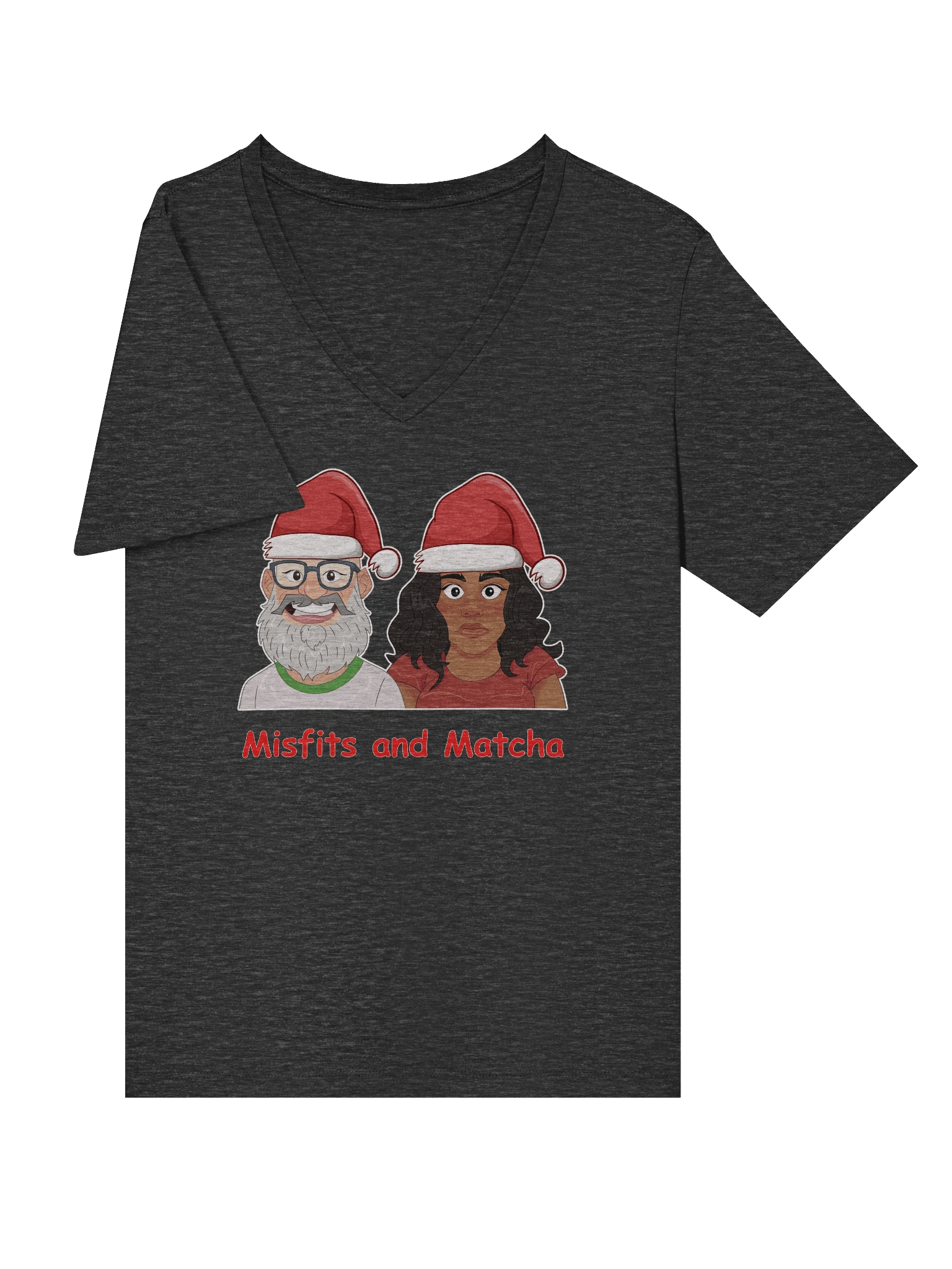 Women's Jasmine and Kevin Santa V Neck Tee Shirt product image (16)