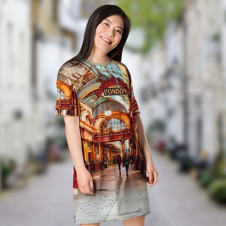 Leadenhall Market London All Over Print T-shirt Dress product image (1)