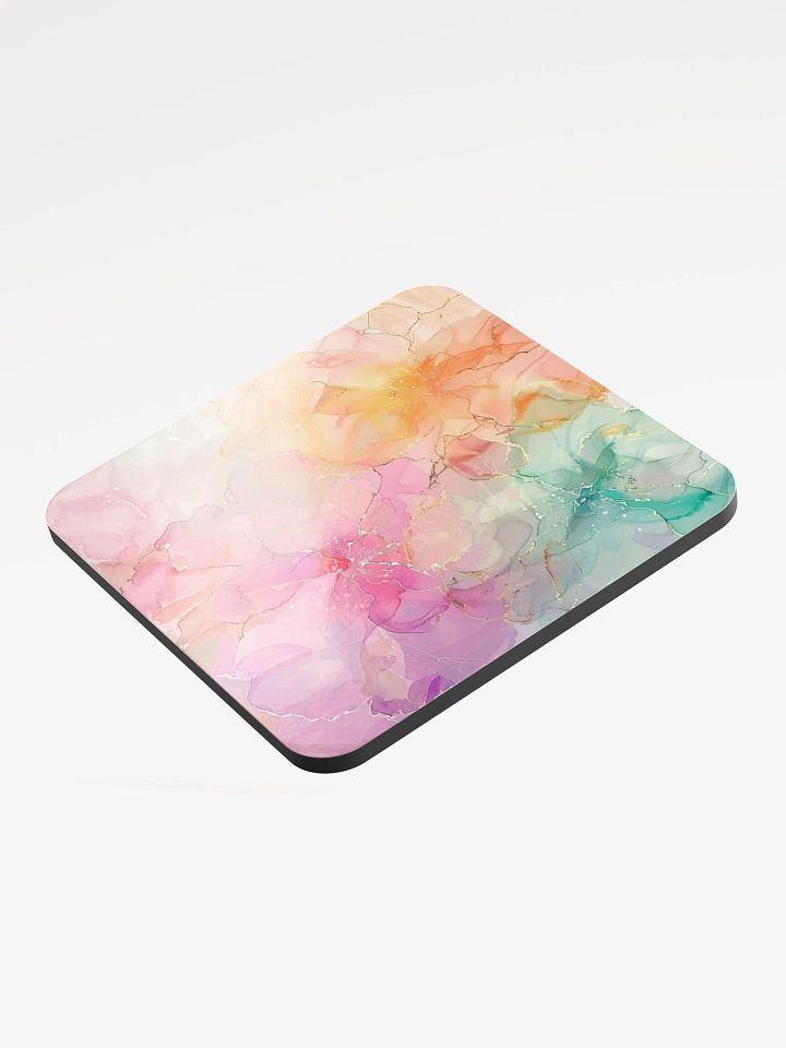 Multicolor Alcohol Ink Glossy Cork Coaster by Treasure Pie product image (2)