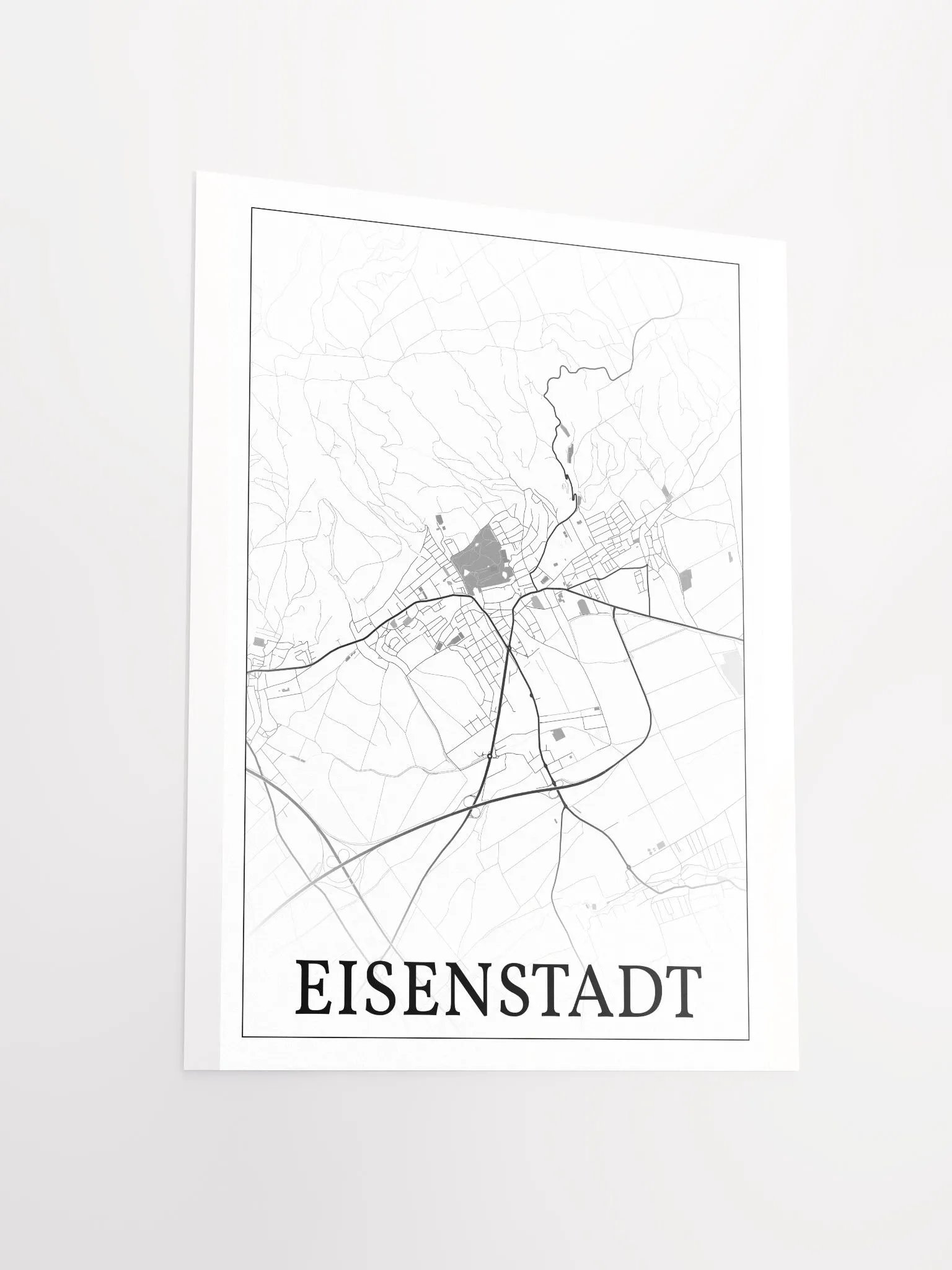 Eisenstadt, Austria, city map print product image (12)