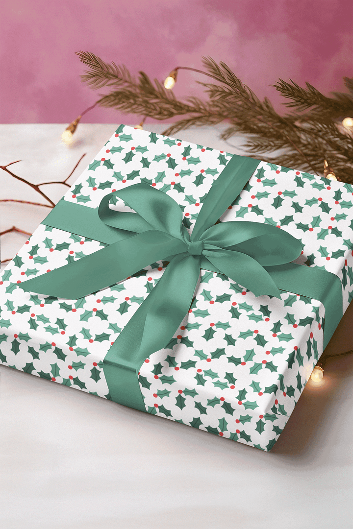 Christmas Holly Wrapping Paper product image (1)