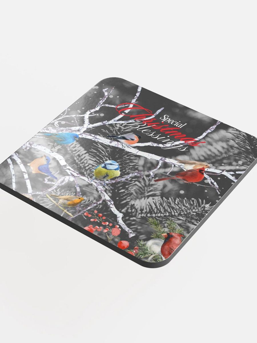 Festive Birds Christmas Coaster gift for host and hostess entertainers product image (4)