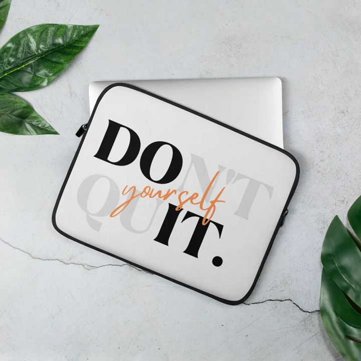 Motivational Typographic Laptop Sleeve product image (3)