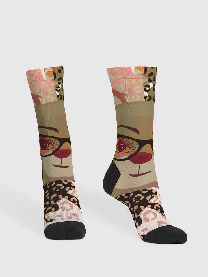 Teddy cheetah print socks product image (2)