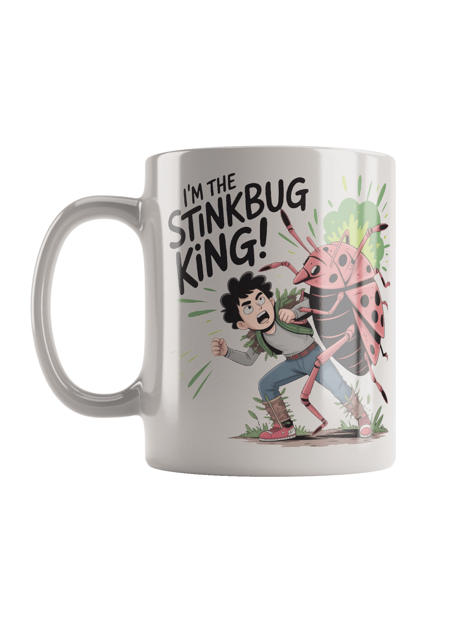 Stinkbug King White Glossy Mug product image (1)