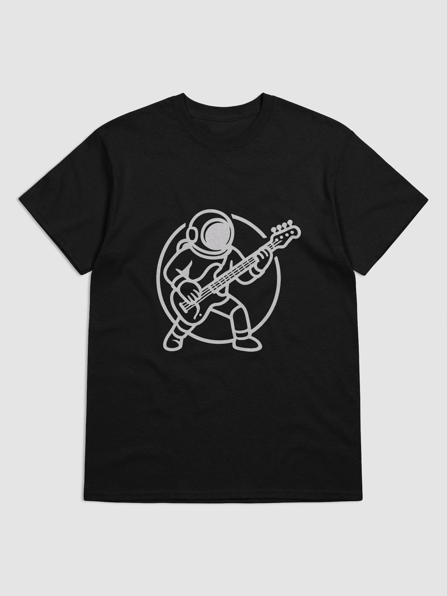 Holidays On Mars | Astronaut Bass Player T-shirt (dark colours) product image (25)