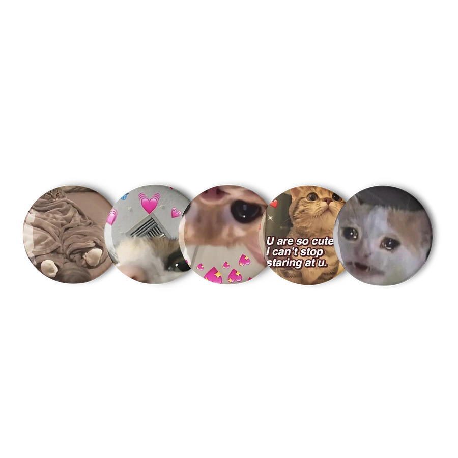 Set of Pin Buttons: Meme Cats 19 product image (9)