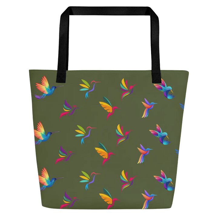 Rainbow Birds All-Over Tote Bag for hummingbird lovers product image (1)