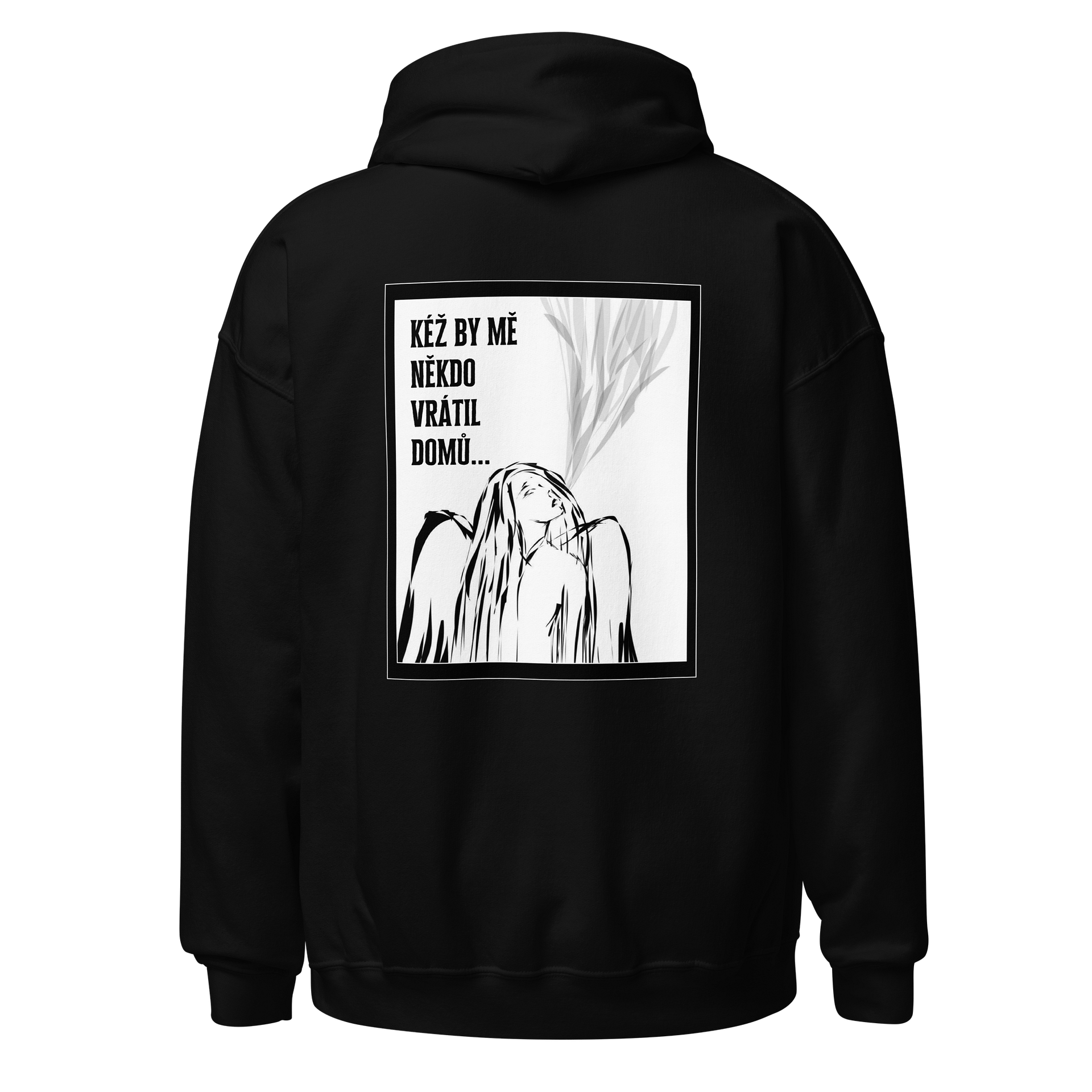 Kéž by mě někdo vrátil domů Black Hoodie product image (1)