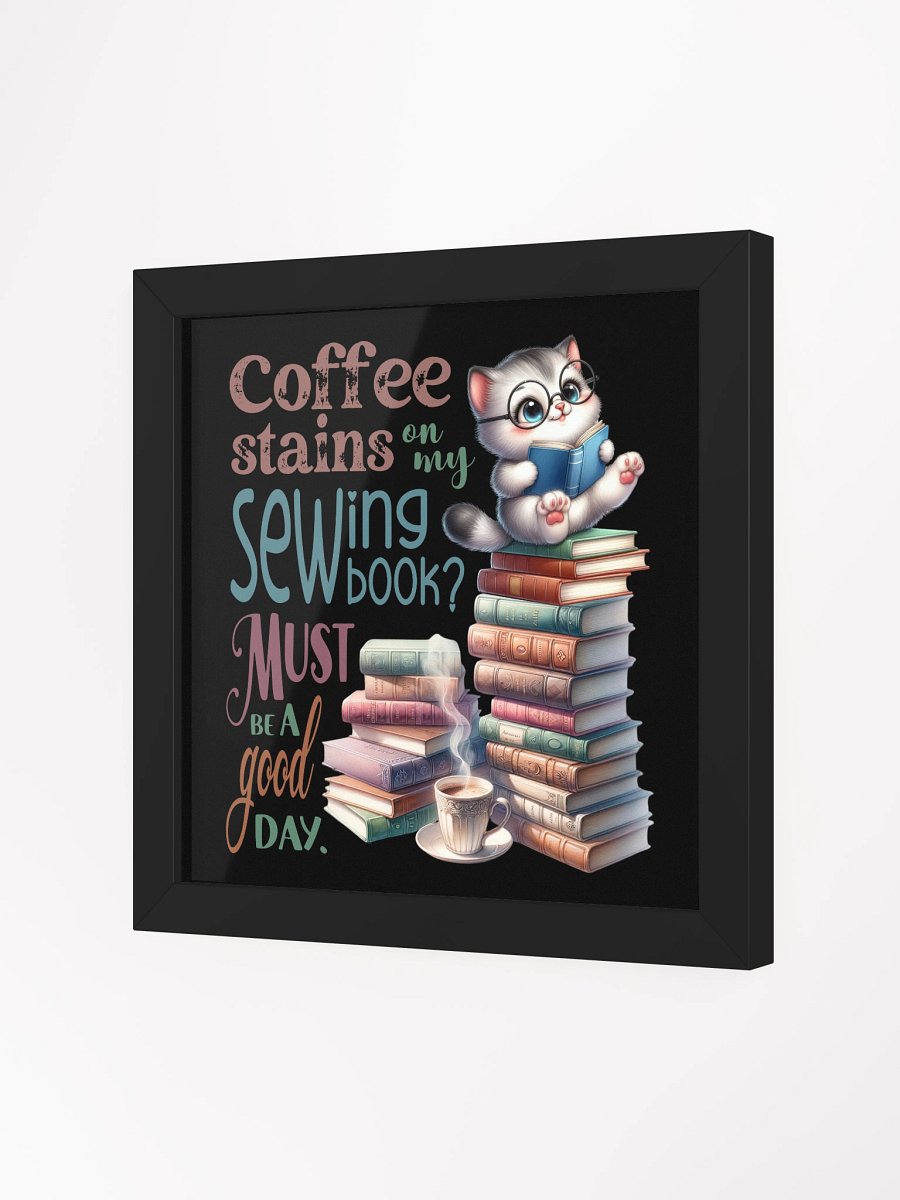 Whimsical Cat Books and Coffee Poster product image (19)