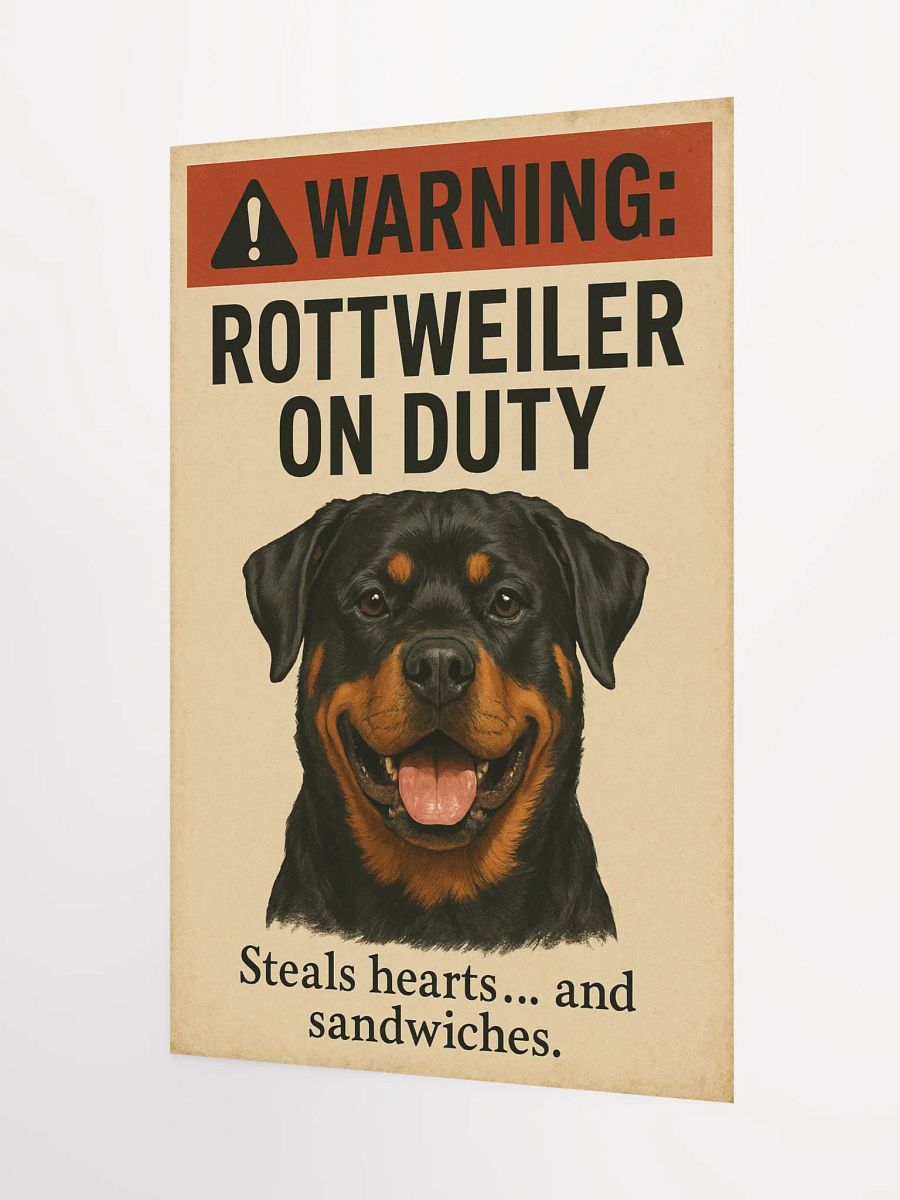 WARNING: ROTTWEILER ON DUTY Poster product image (9)
