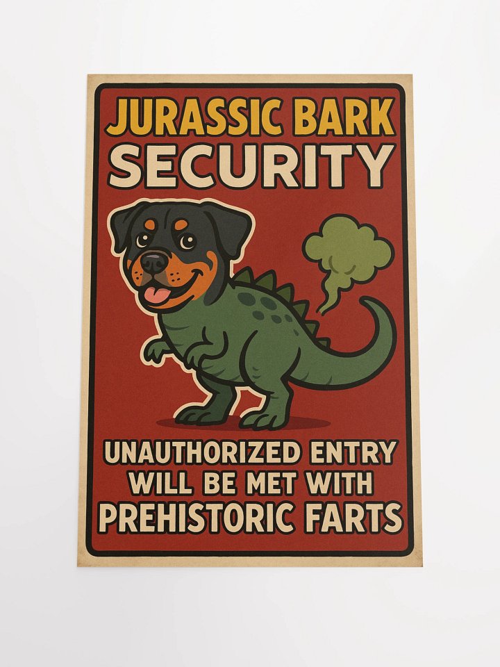 Rottweiler Jurassic Bark Poster product image (3)