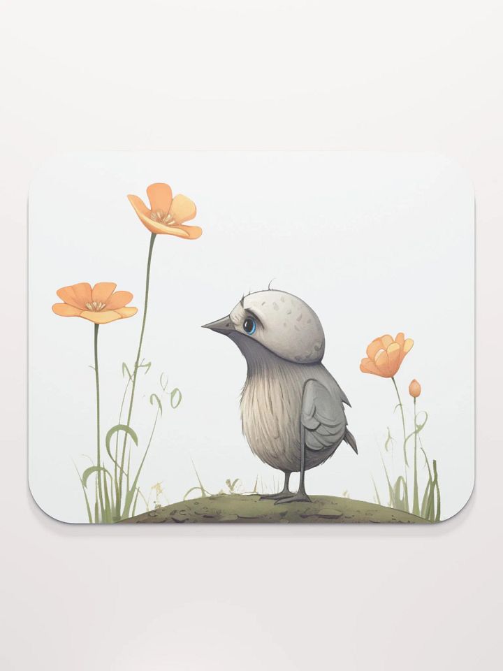 Cute bird surrounded by wildflowers Mouse Pad: Limited Edition product image (2)