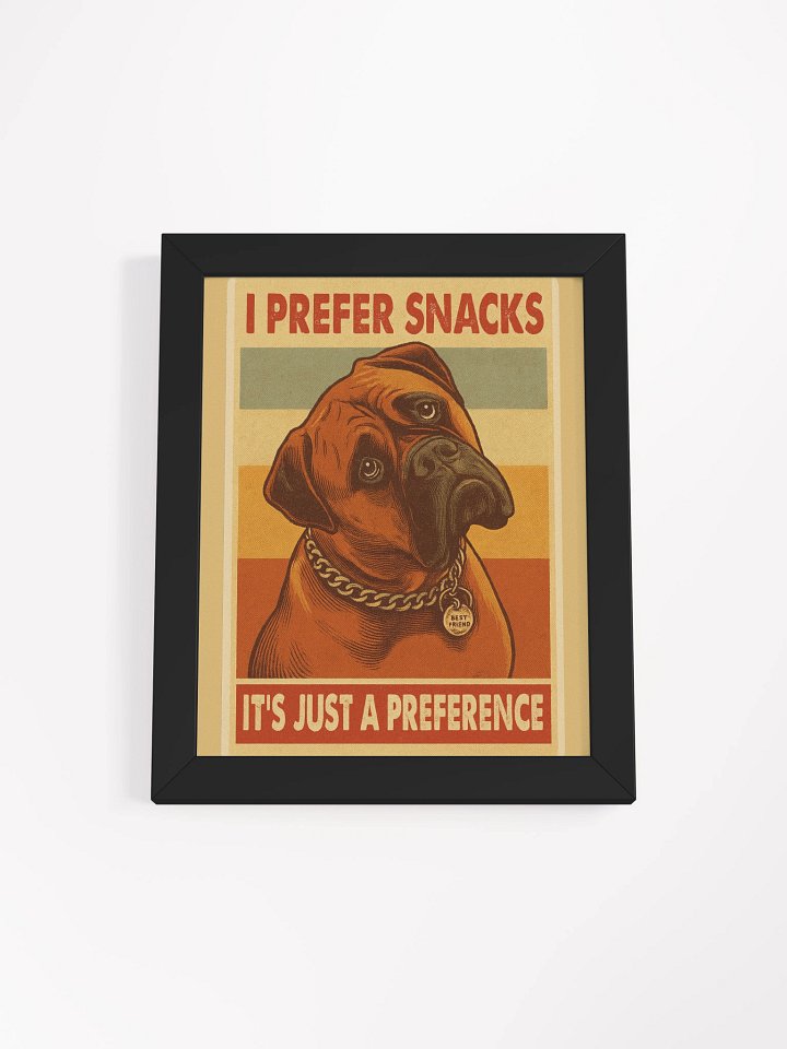 I Prefer Snacks – Funny Bullmastiff Retro 8x10 Art Print | Vintage Mid-Century Dog Lover Wall Décor product image (2)