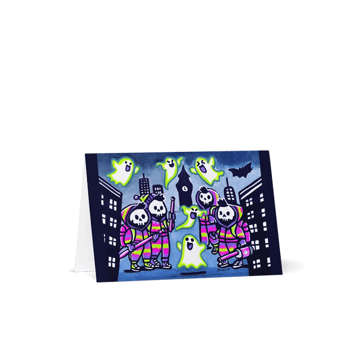 Ghostly Pursuit Greeting Card product image (1)