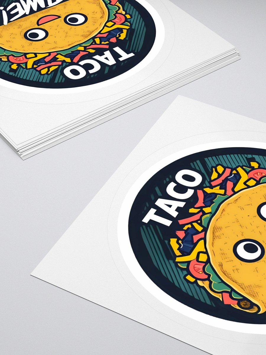 Bright and Bold Taco Time Sticker - Vibrant Taco Design product image (12)