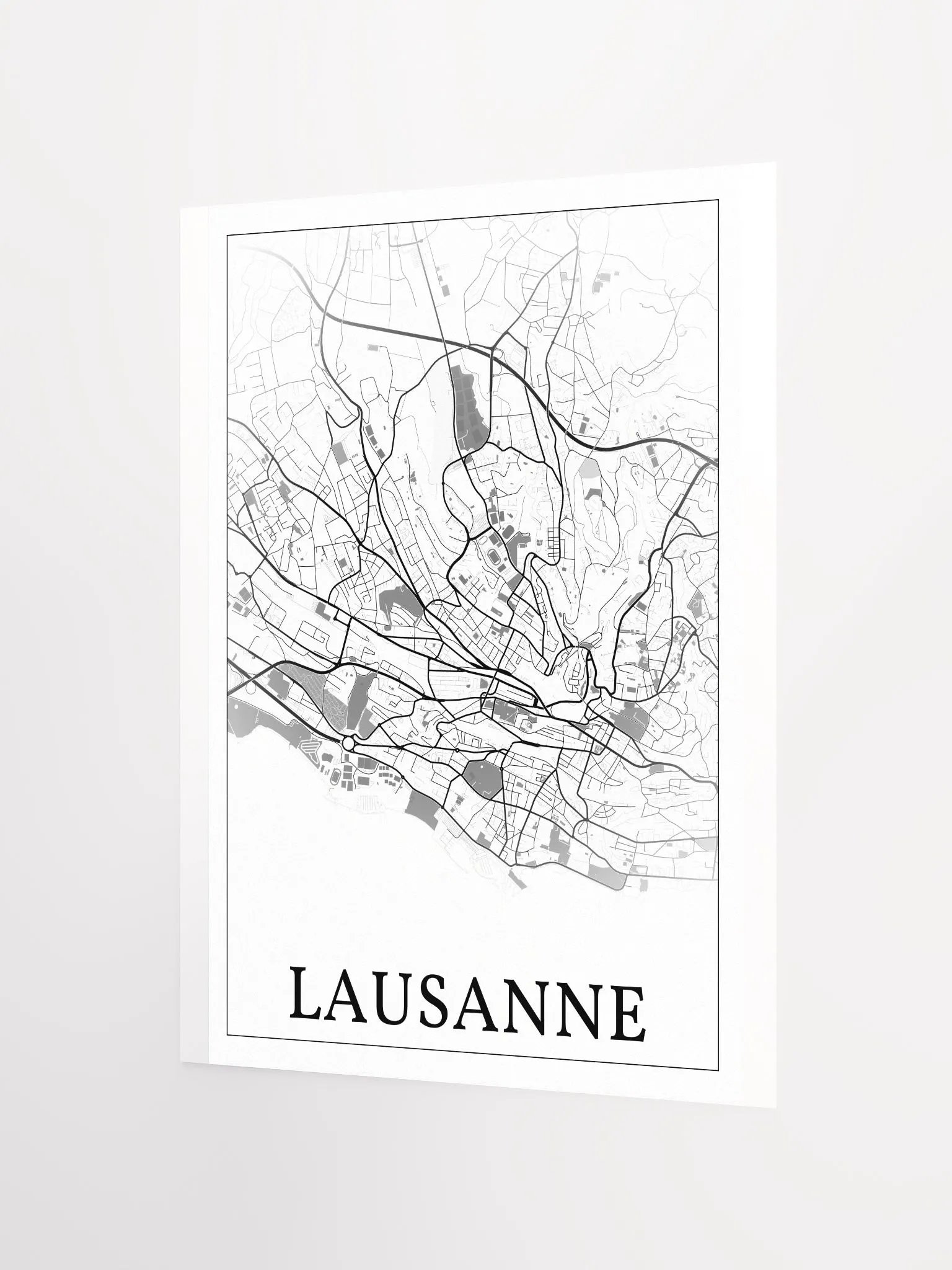 Lausanne, Switzerland, city map print product image (8)
