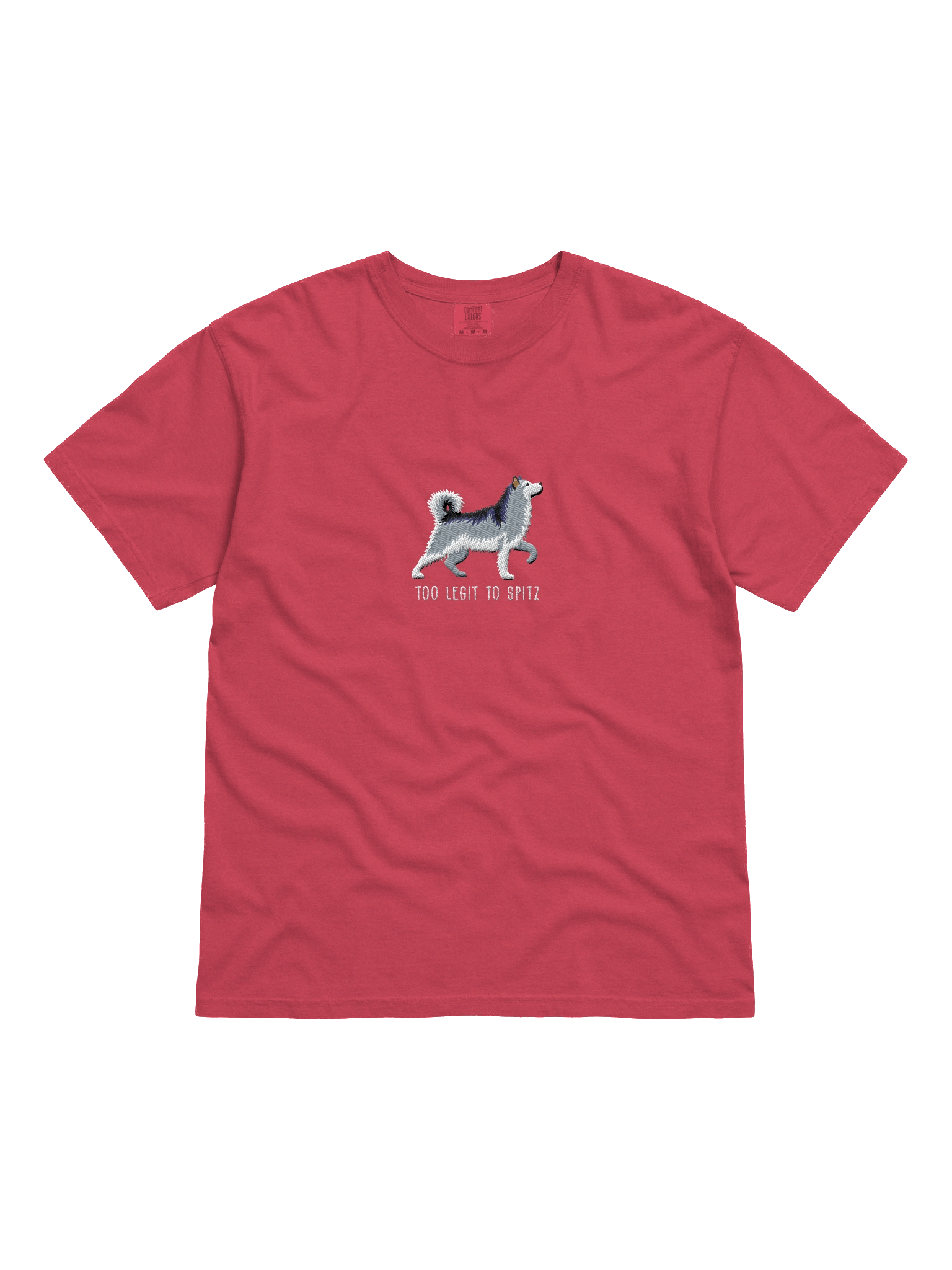Too Legit to Spitz T-Shirt(Embroidered) of an Alaskan Malamute(Gray) product image (41)