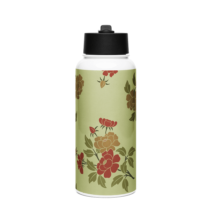 Japanese Floral. 32oz. Stainless Steel Water Bottle product image (1)