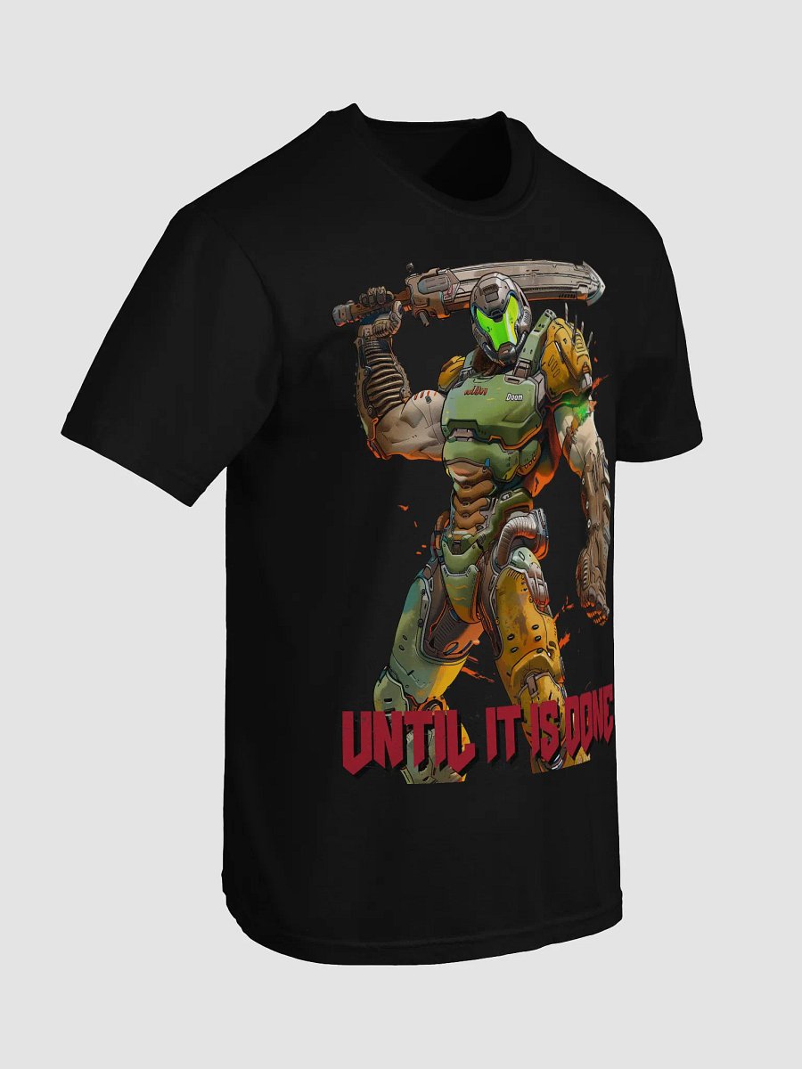 Humanity's Guardian God - Doom Slayer Saga Inspired - UNTIL IT IS DONE Armor Unleashed T-Shirt product image (7)