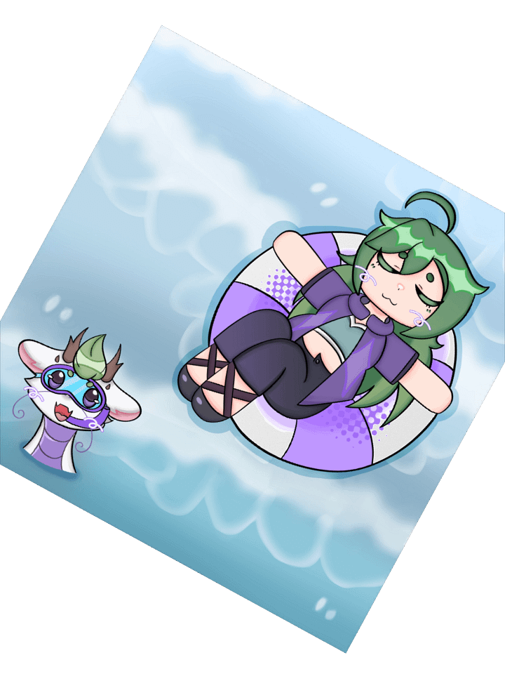 Kiss Cut Sticker of Peytop and Aoi - Summer Vibes product image (2)