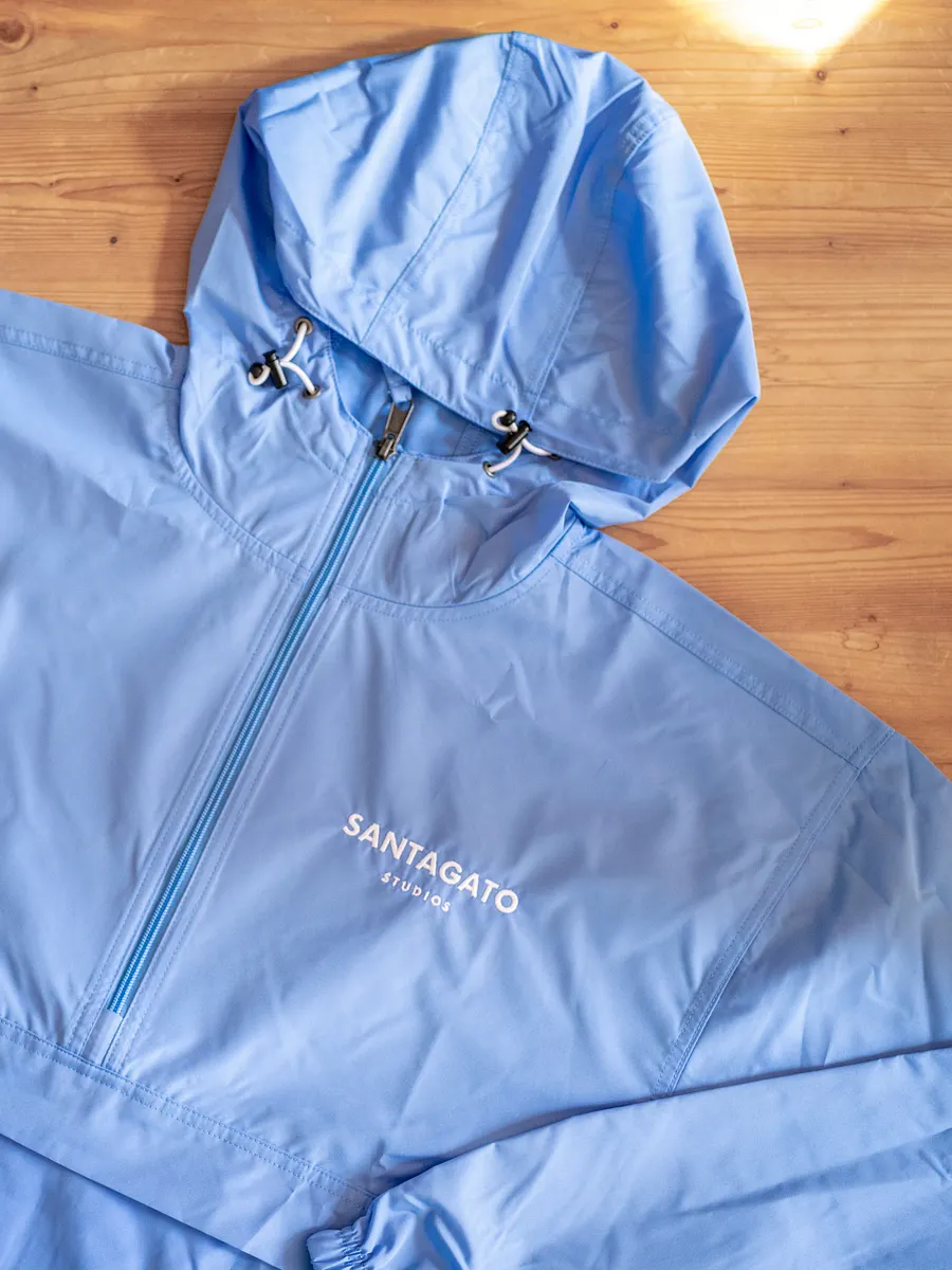 Light blue windbreaker sale jacket