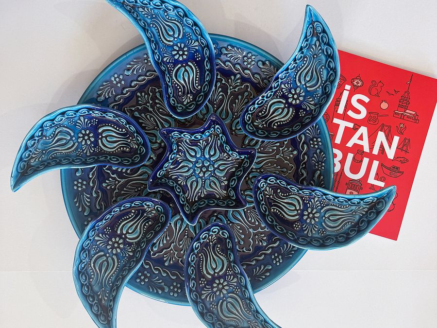 Ceramic blue turquoise set — handmade pottery, handmade ceramic product image (4)