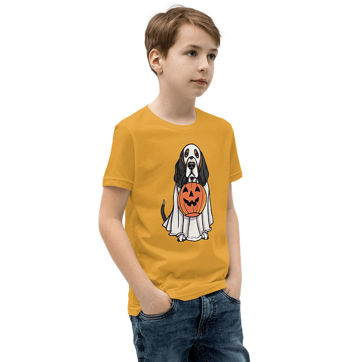 Halloween Basset Hound(Tricolor) Youth T-Shirt product image (14)