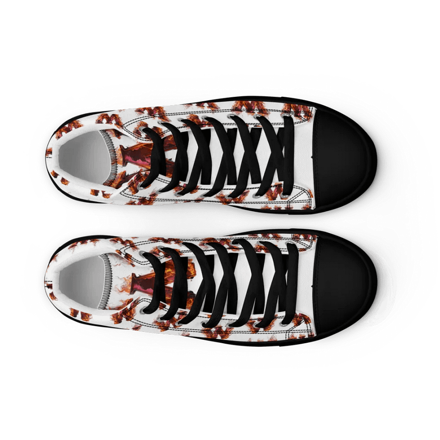 Whiskey Glass Grid Women's High Top Shoes product image (12)