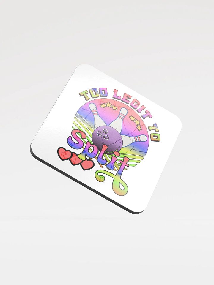 Too Legit To Split Bowling Retro Motion Cork Coaster product image (1)