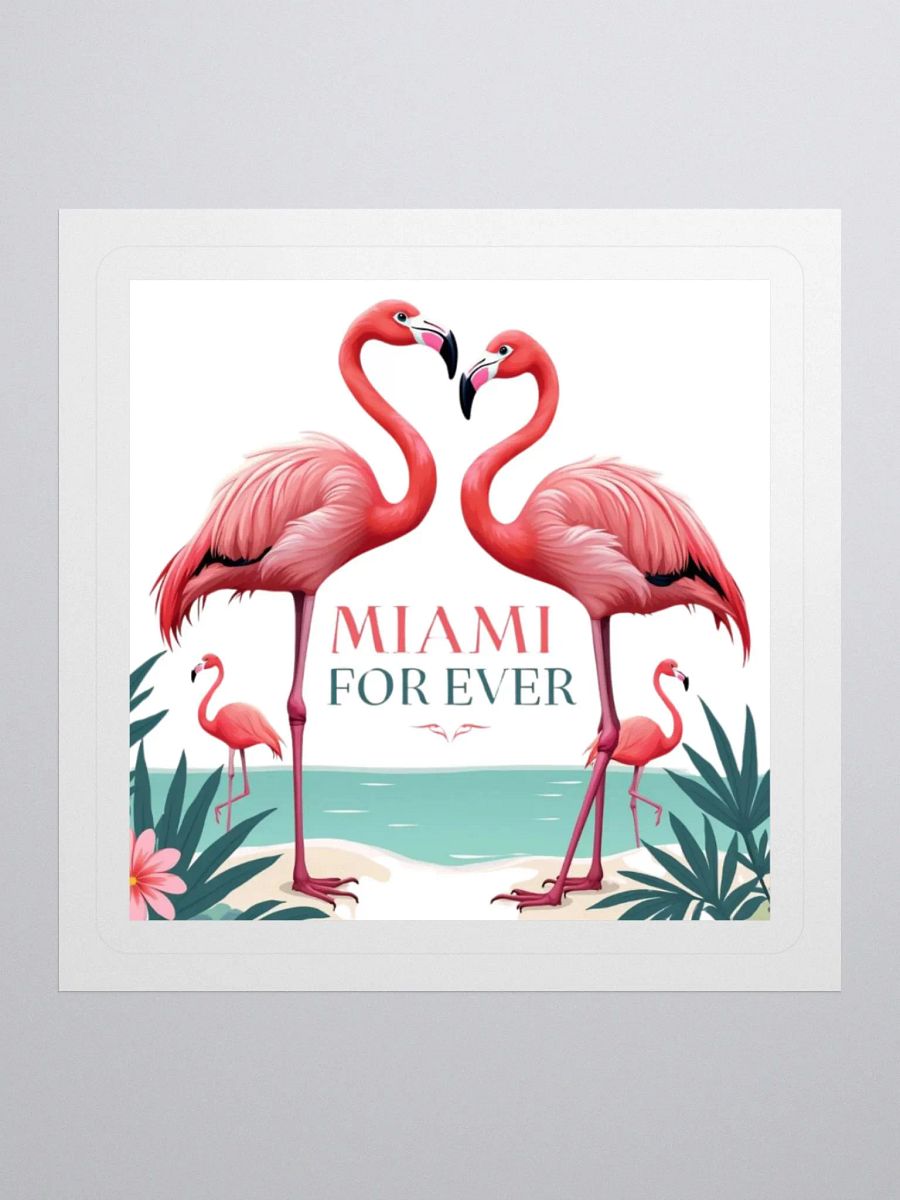 Tropical Flamingo Love Kiss Cut Stickers product image (2)