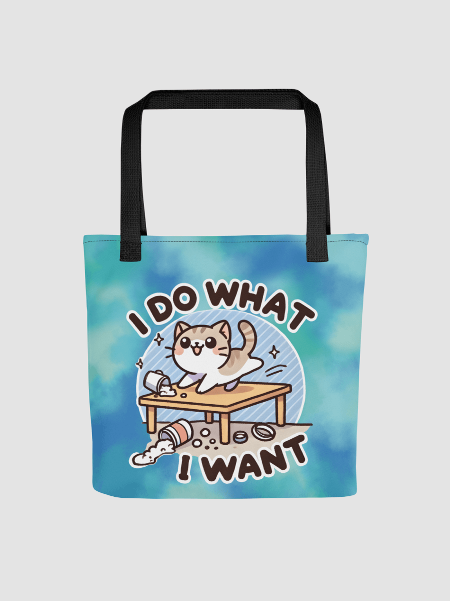 I Do What I Want Tote Bag – Bright Blue product image (4)