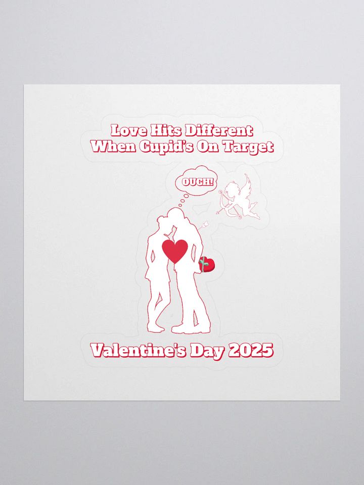 When Cupid's On Target Valentine's Day Sticker product image (1)