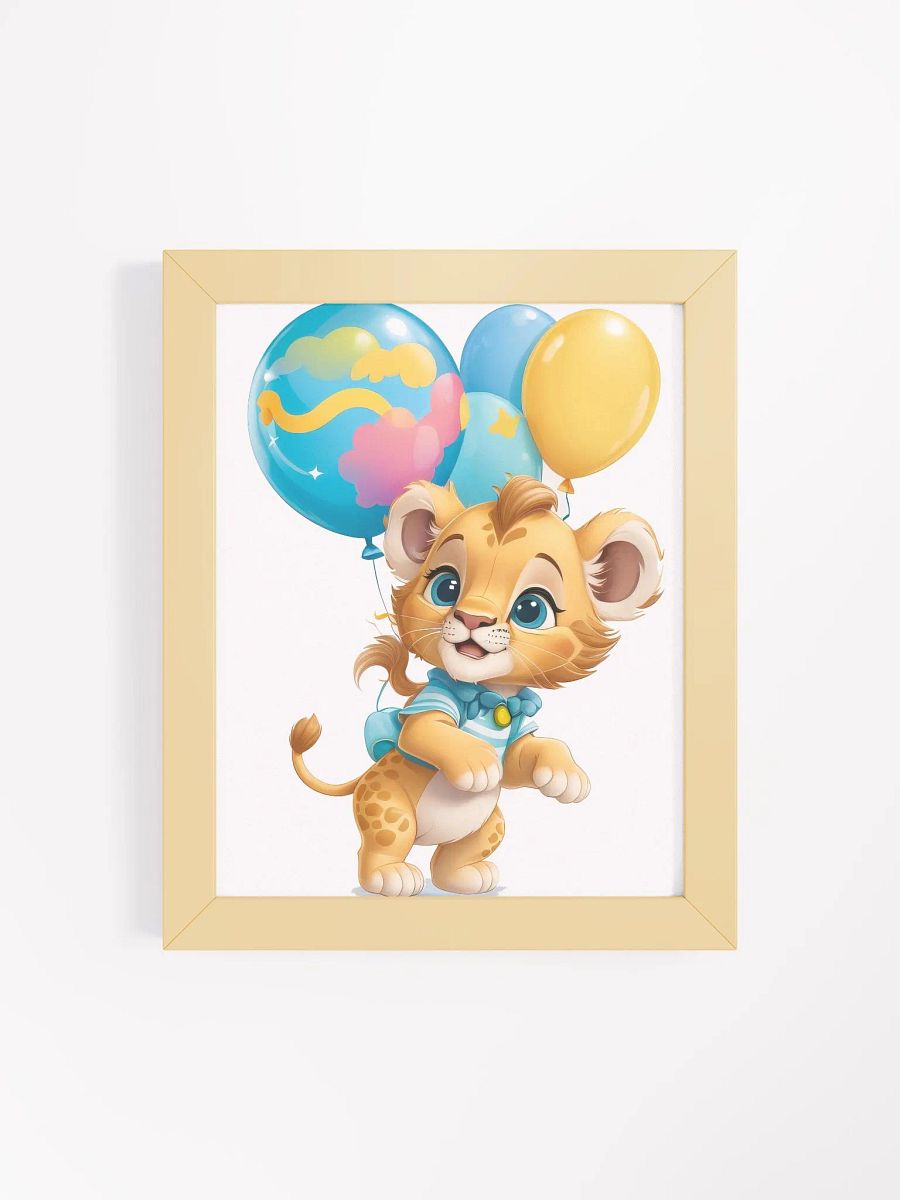 Cute Lion Cub - Nursery Wall Art - Framed product image (3)