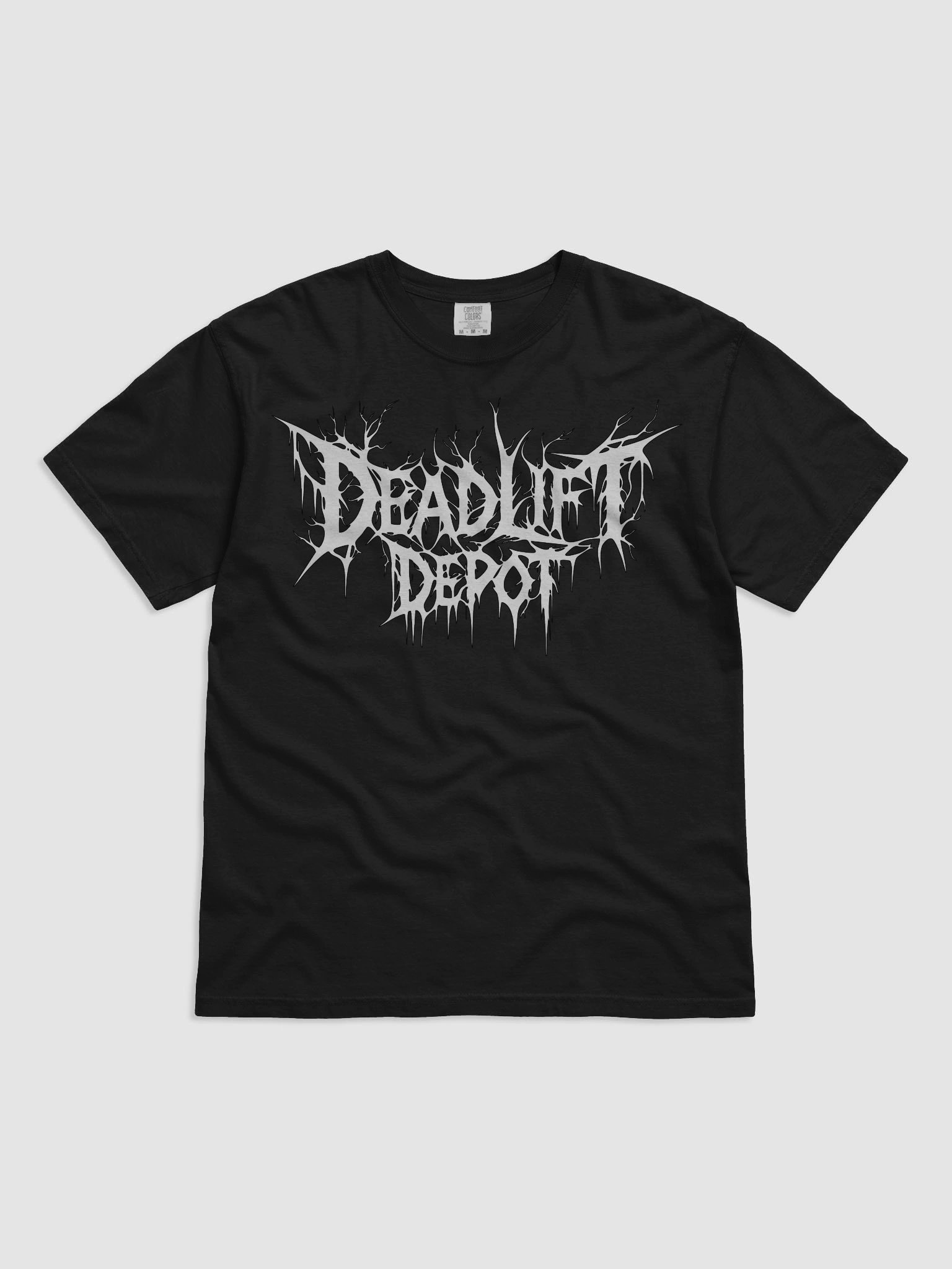 White Metal Deadlift Depot T-Shirt product image (1)