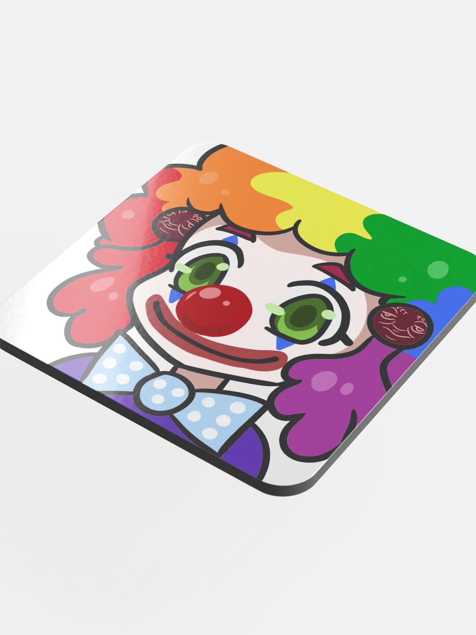 Thrift-tan clown coaster product image (4)