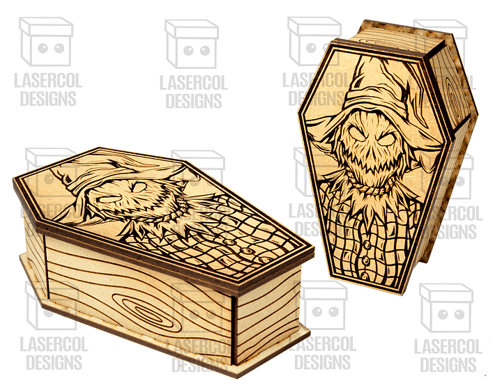 Halloween Coffin Box Set 4 (2 Sizes) - Laser Cut Files product image (2)