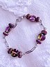 MFD-00273 | 7.5&#34; Amethyst-Esque Bracelet | Wire Wrapped Links | by Monique Faella Designs™