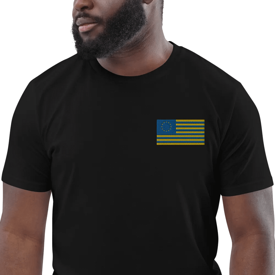 united states of europe embroidered t-shirt - 100% organic cotton product image (5)