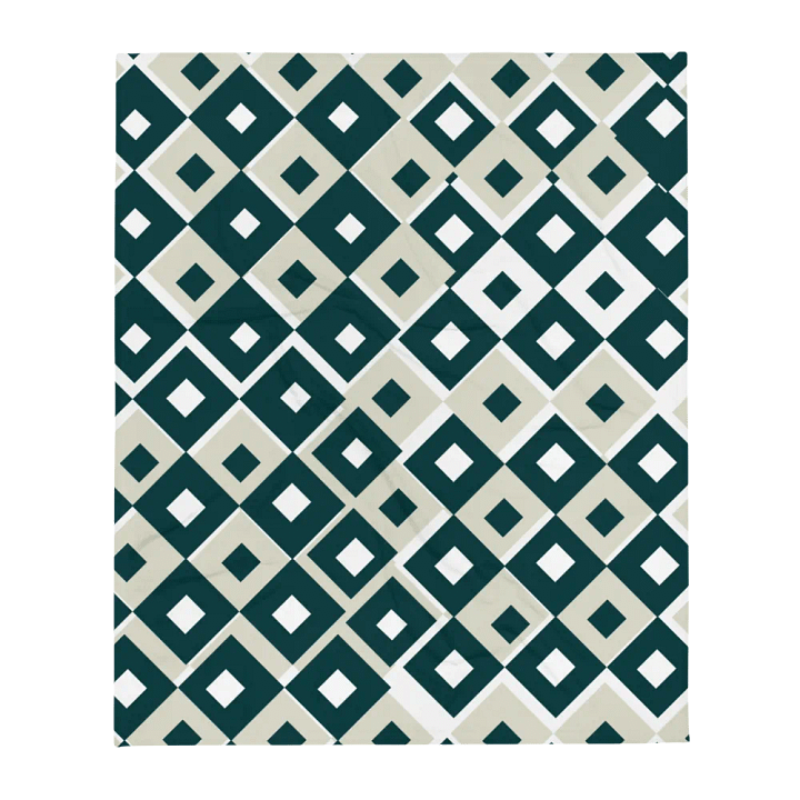 White-Green Pattern Throw Blanket product image (13)