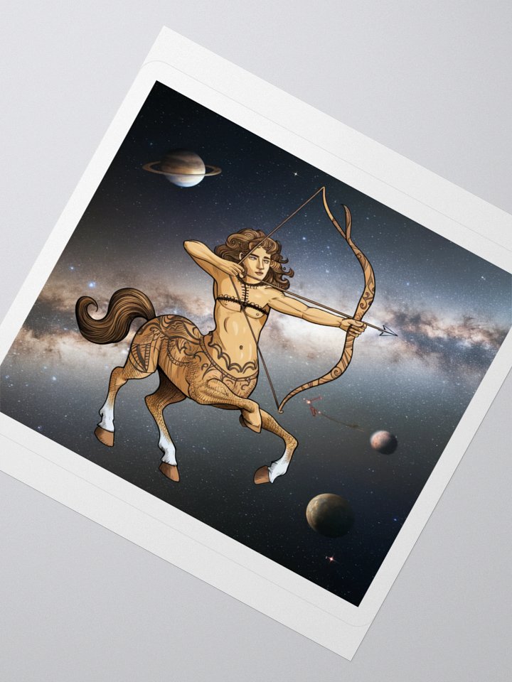 Exclusive Sagittarius Zodiac Sticker: Centaur Archer in Cosmic Twilight - Perfect for Astrology Fans and Unique Gifts! product image (5)