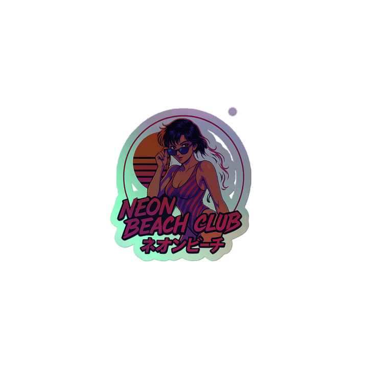 Back to the ’80s — Neon Beach Club Kiss-Cut Sticker product image (2)