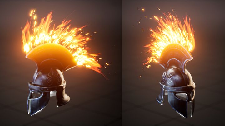 Flaming Helmet in Unreal Engine 5.4 Niagara product image (1)