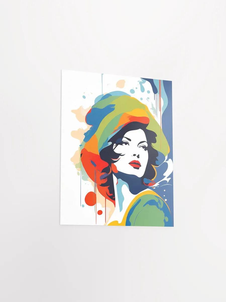 Abstract Woman v3 - Vintage Style Poster - Girly - Small and Standard Sizes - 8x10-11x14-12x16-16x20 Inches product image (3)