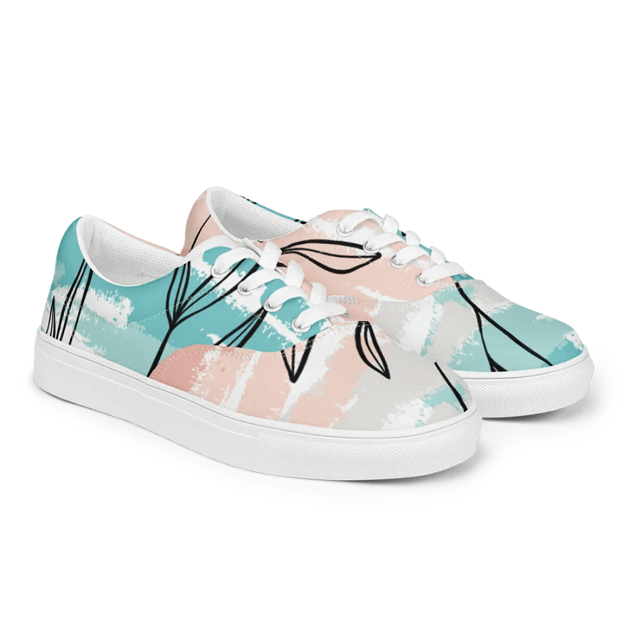 Botanical Bliss Lace-Up Canvas Shoes product image (7)