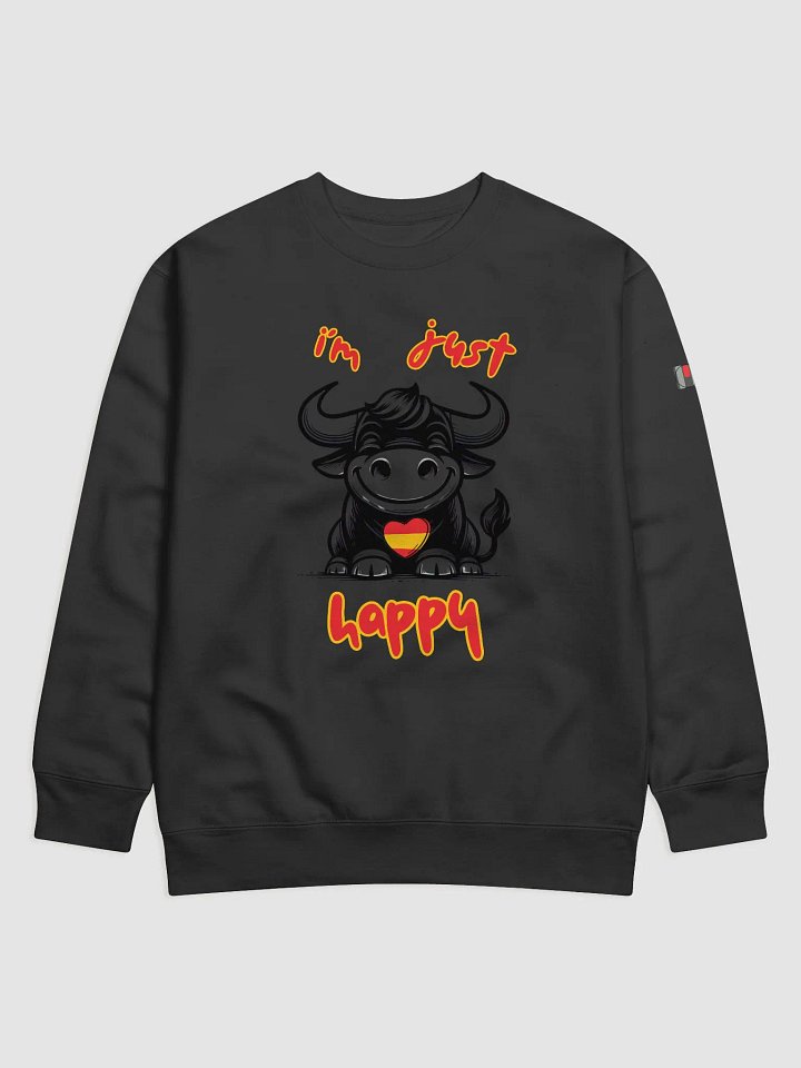 Happy Heart Cartoon Bull Sweatshirt product image (1)